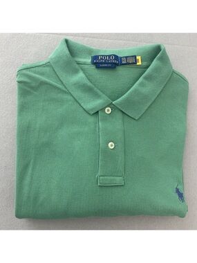 Polo Ralph Lauren Polo Shirt Men's XXL Green Classic Fit Short Sleeve Pony Logo